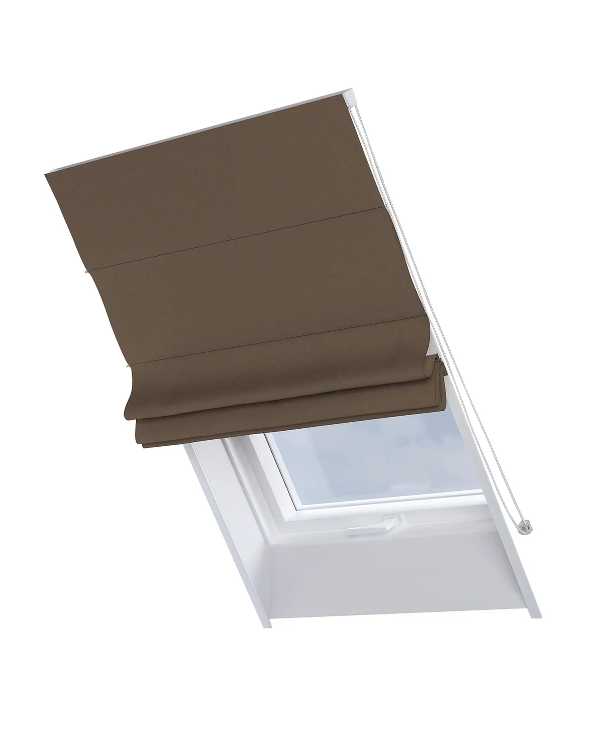 Dachfenster-Raffrollo Rimini Farbe braun Stoff strukturiert, verdunkelnd de Dekoria – photo du produit