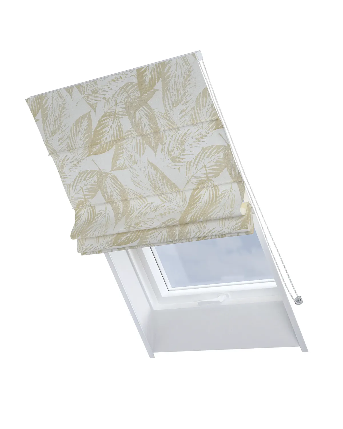 Dachfenster-Raffrollo Rimini Farbe creme Stoff glänzend, strukturiert, gemustert de Dekoria – photo du produit