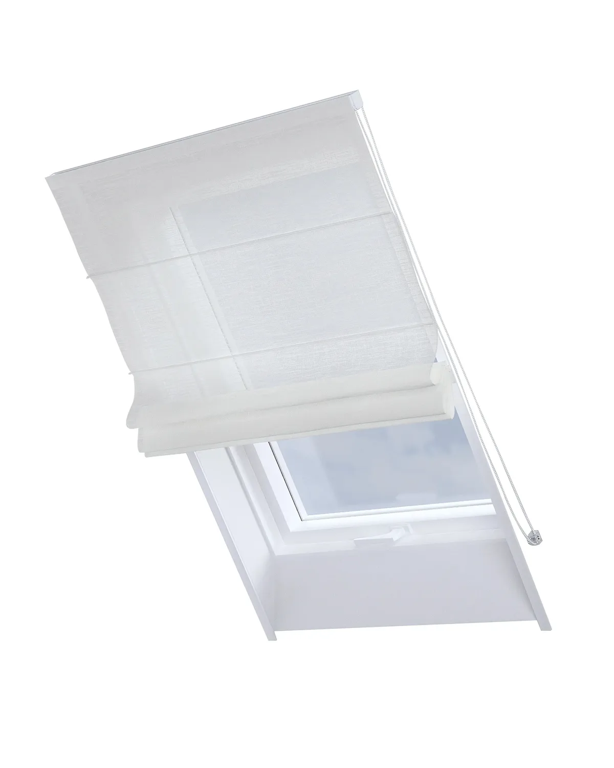 Dachfenster-Raffrollo Rimini Farbe creme Stoff halbtransparent, strukturiert de Dekoria – photo du produit