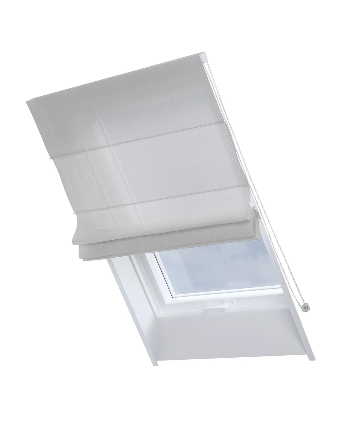 Dachfenster-Raffrollo Rimini Farbe creme Stoff halbtransparent, strukturiert, gemustert de Dekoria – photo du produit