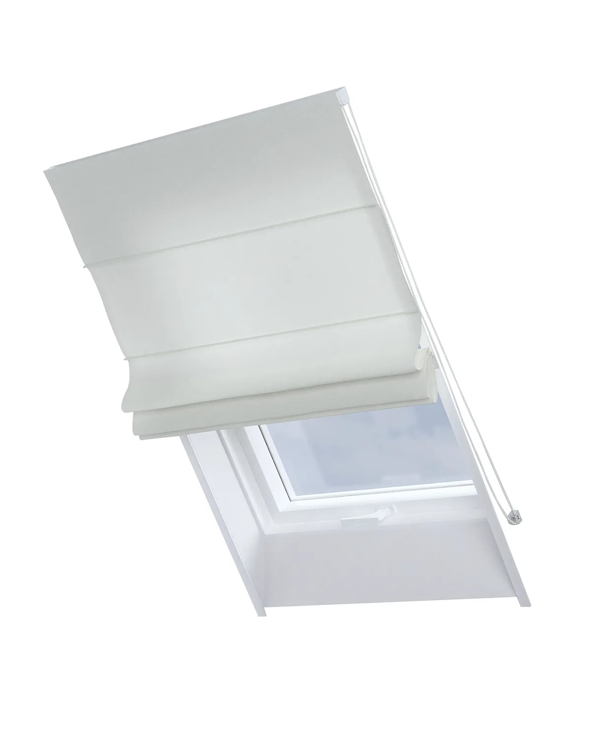Dachfenster-Raffrollo Rimini Farbe creme Stoff halbtransparent, strukturiert de Dekoria – photo du produit