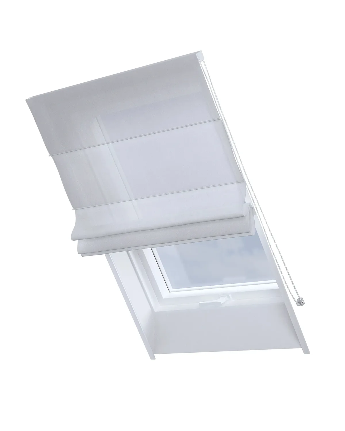 Dachfenster-Raffrollo Rimini Farbe creme Stoff halbtransparent, strukturiert, gemustert de Dekoria – photo du produit