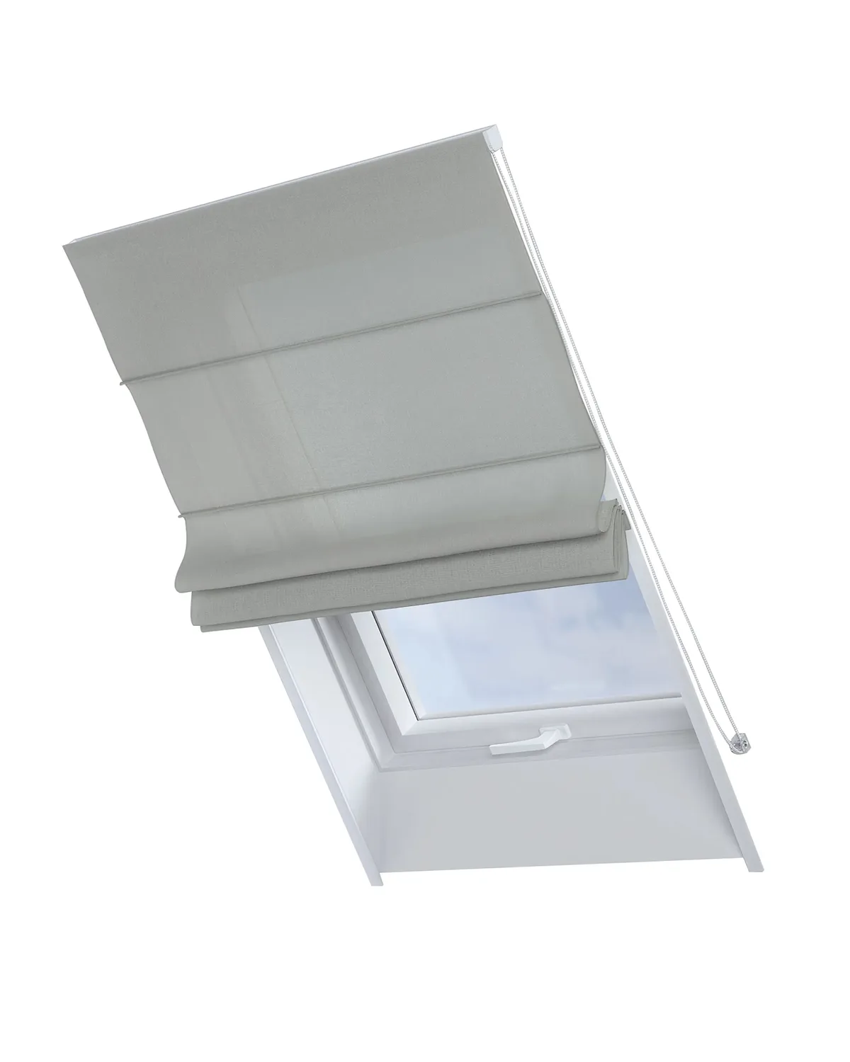 Dachfenster-Raffrollo Rimini Farbe creme Stoff halbtransparent, strukturiert de Dekoria – photo du produit