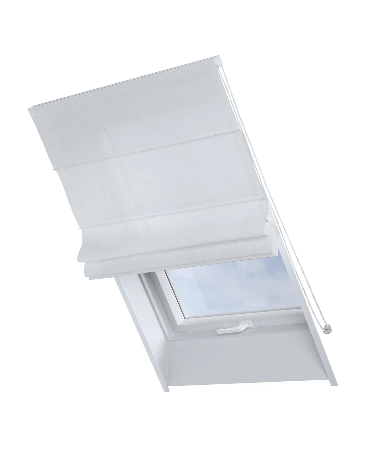 Dachfenster-Raffrollo Rimini Farbe creme Stoff halbtransparent, strukturiert de Dekoria – photo du produit