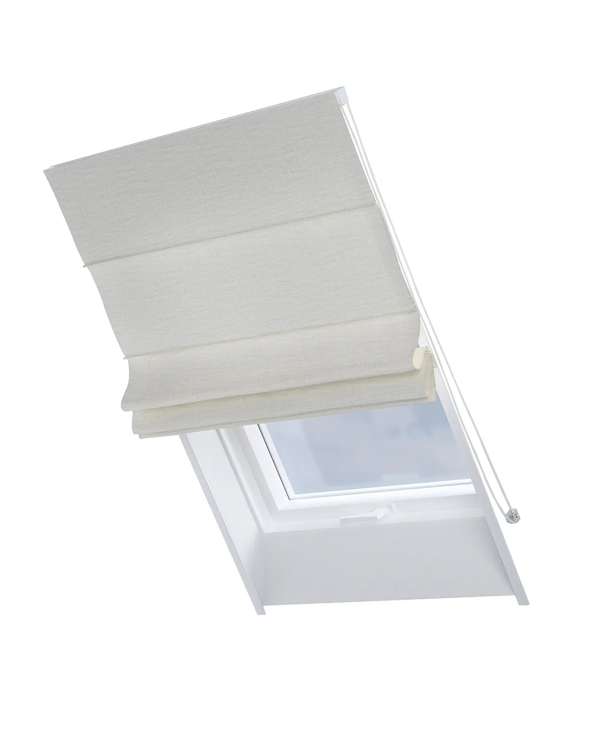 Dachfenster-Raffrollo Rimini Farbe creme Stoff strukturiert de Dekoria – photo du produit