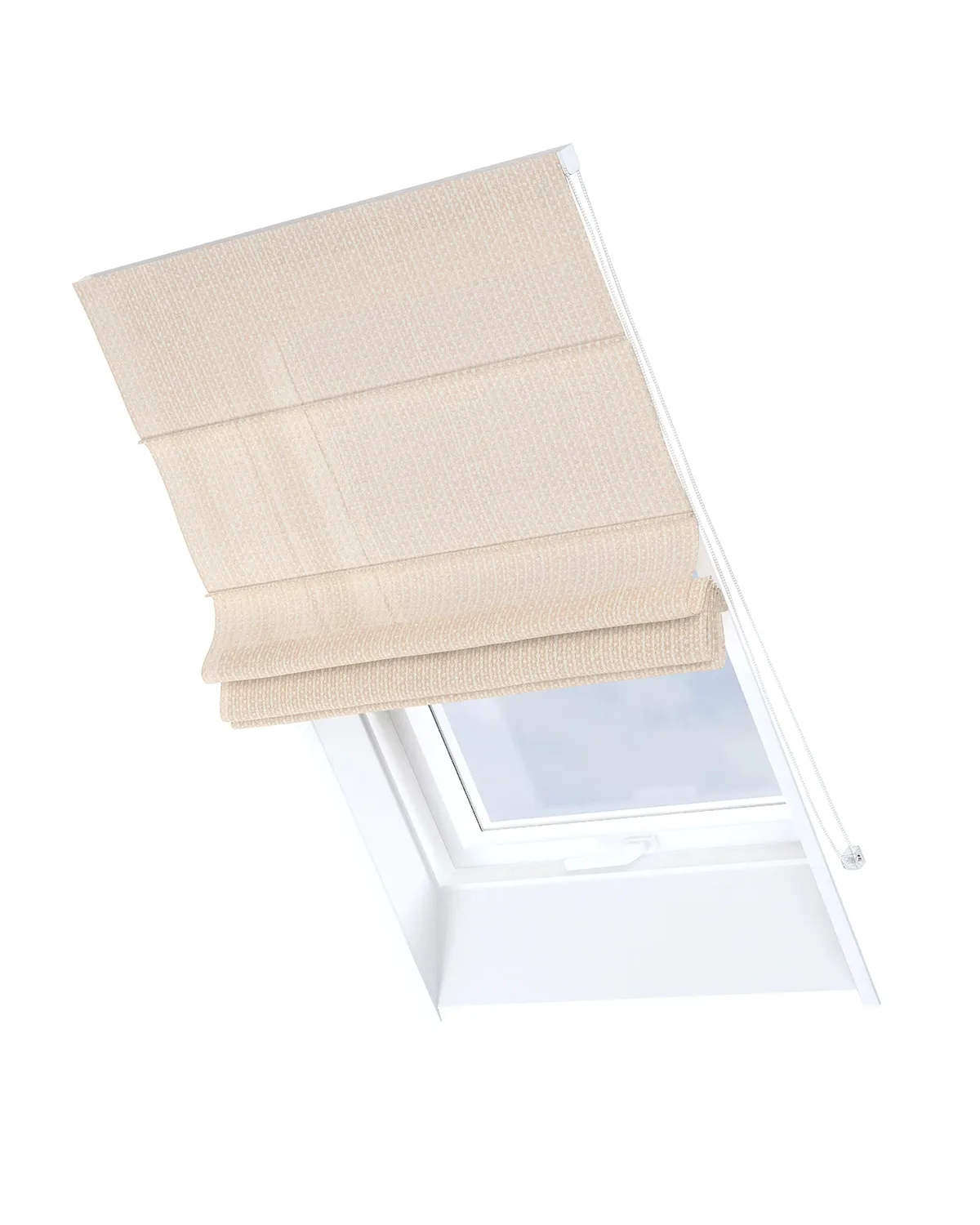 Dachfenster-Raffrollo Rimini Farbe creme Stoff strukturiert de Dekoria – photo du produit