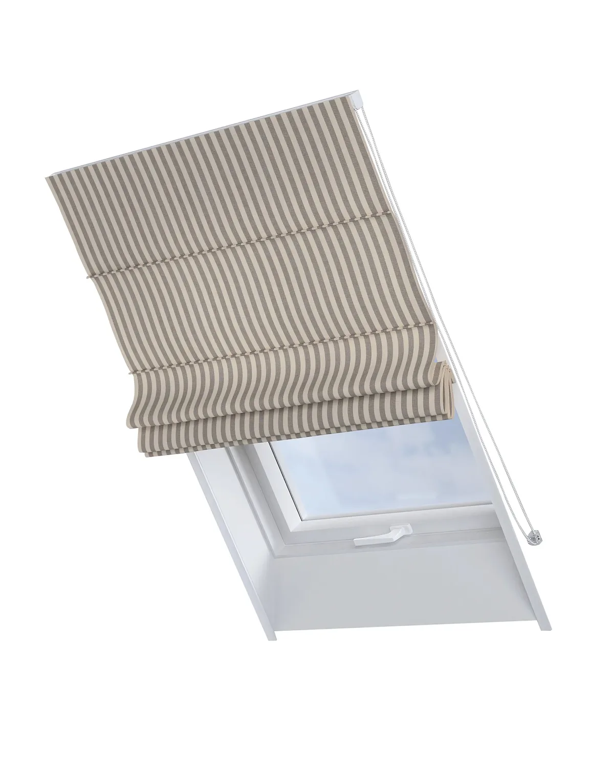 Dachfenster-Raffrollo Rimini Farbe grau Stoff gemustert de Dekoria – photo du produit