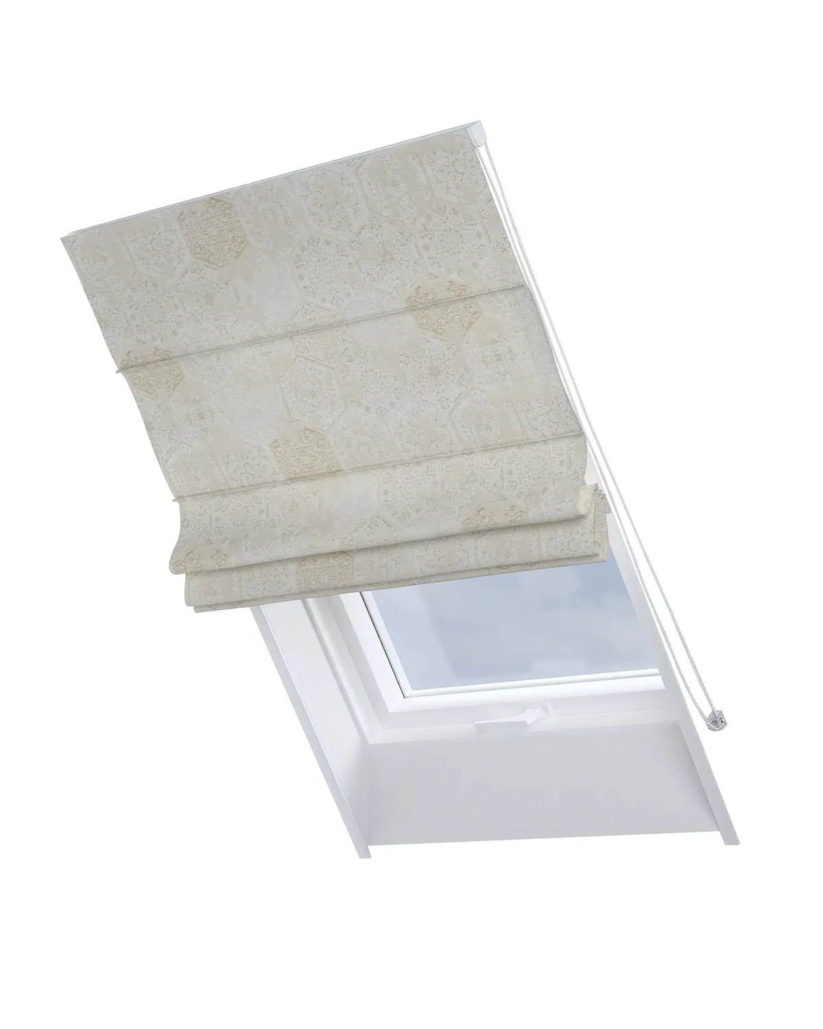 Dachfenster-Raffrollo Rimini Farbe grau Stoff glänzend, strukturiert, gemustert de Dekoria – photo du produit