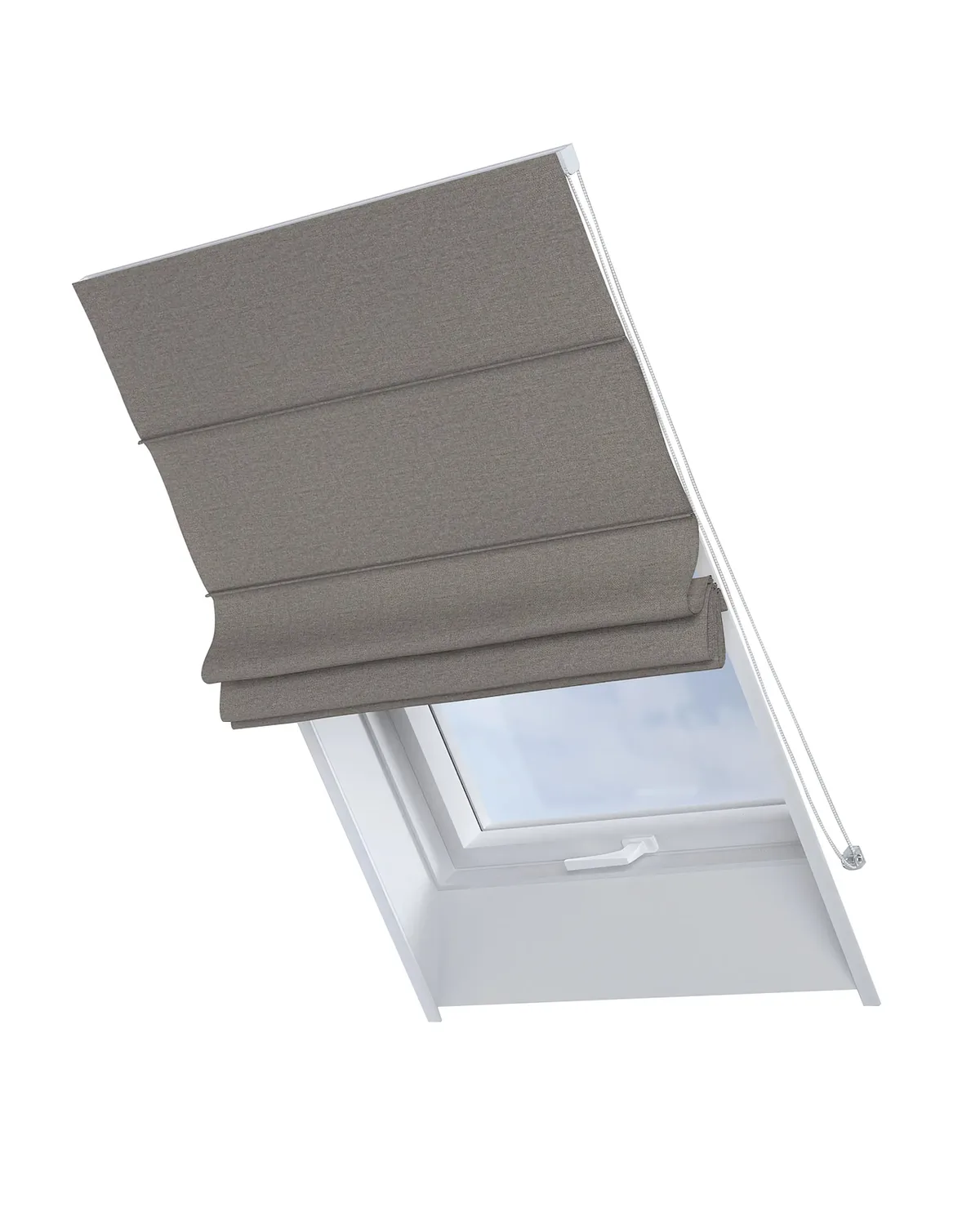 Dachfenster-Raffrollo Rimini Farbe grau Stoff strukturiert de Dekoria – photo du produit
