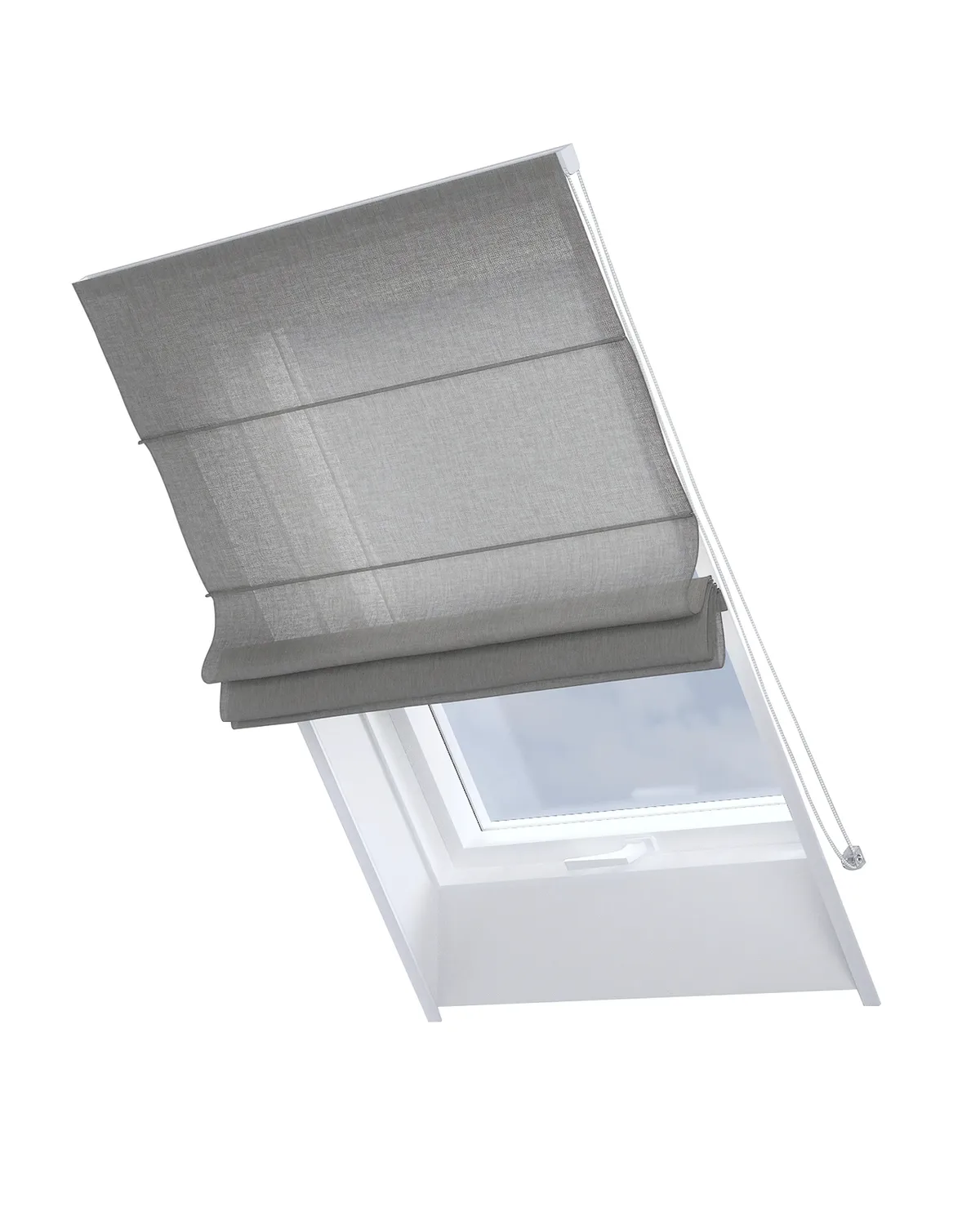 Dachfenster-Raffrollo Rimini Farbe grau Stoff strukturiert de Dekoria – photo du produit