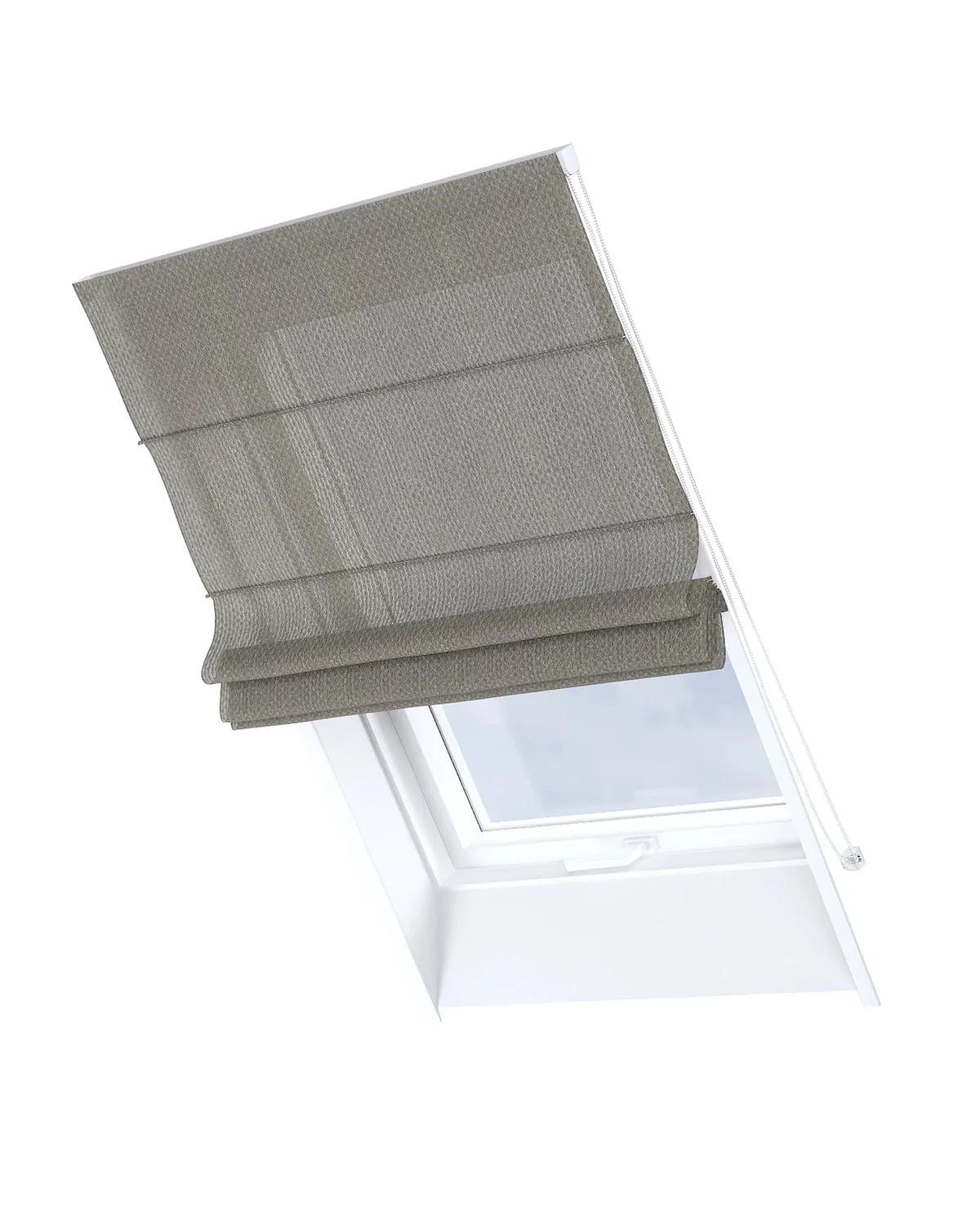 Dachfenster-Raffrollo Rimini Farbe grau Stoff strukturiert de Dekoria – photo du produit