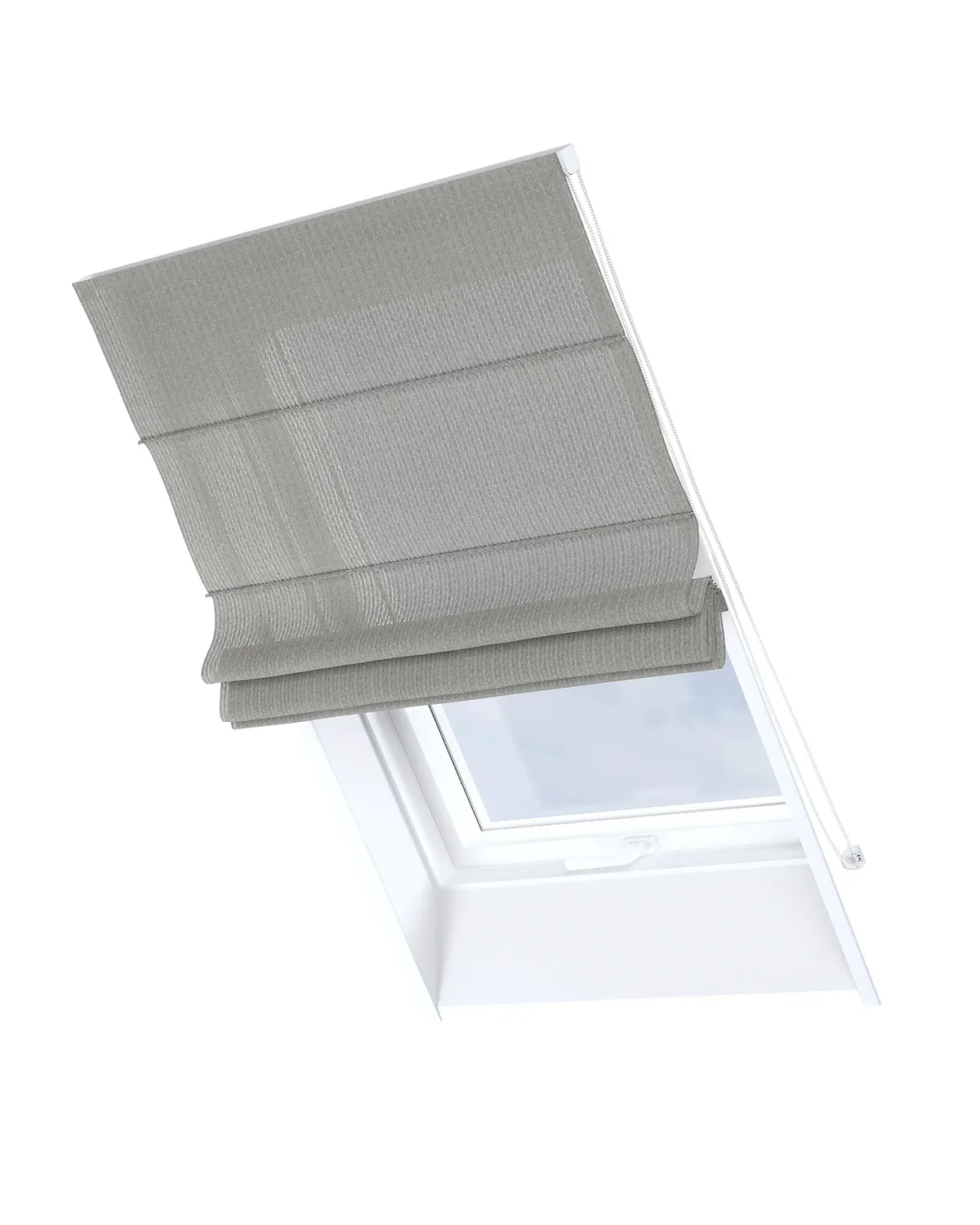 Dachfenster-Raffrollo Rimini Farbe grau Stoff strukturiert de Dekoria – photo du produit