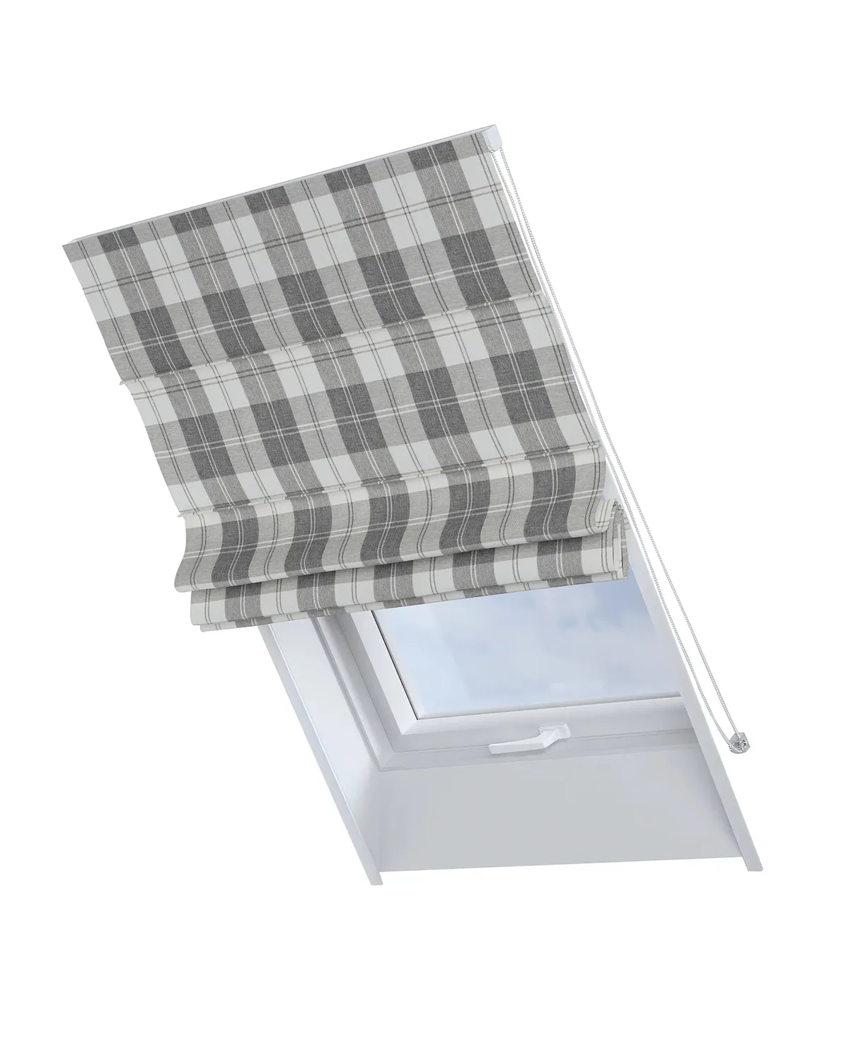 Dachfenster-Raffrollo Rimini Farbe grau Stoff strukturiert, gemustert de Dekoria – photo du produit