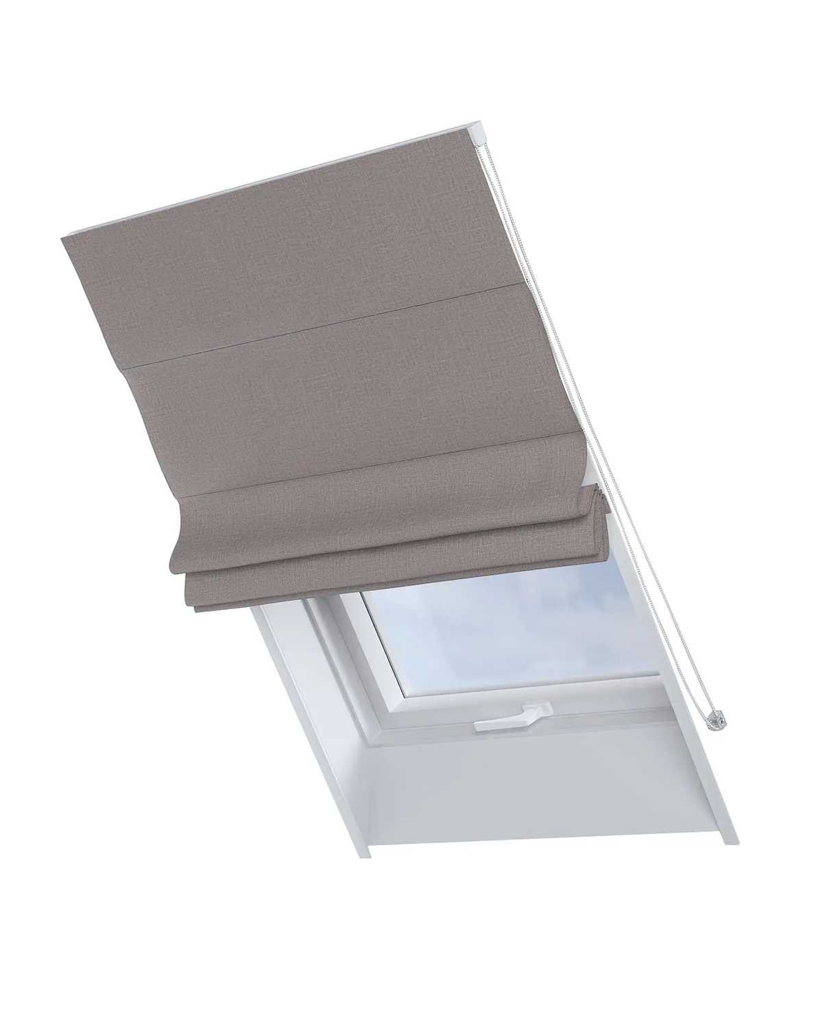 Dachfenster-Raffrollo Rimini Farbe grau Stoff strukturiert, verdunkelnd de Dekoria – photo du produit