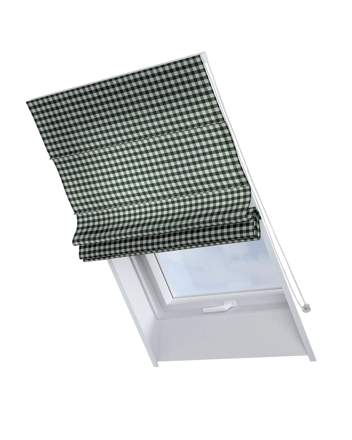Dachfenster-Raffrollo Rimini Farbe grün Stoff gemustert de Dekoria – photo du produit