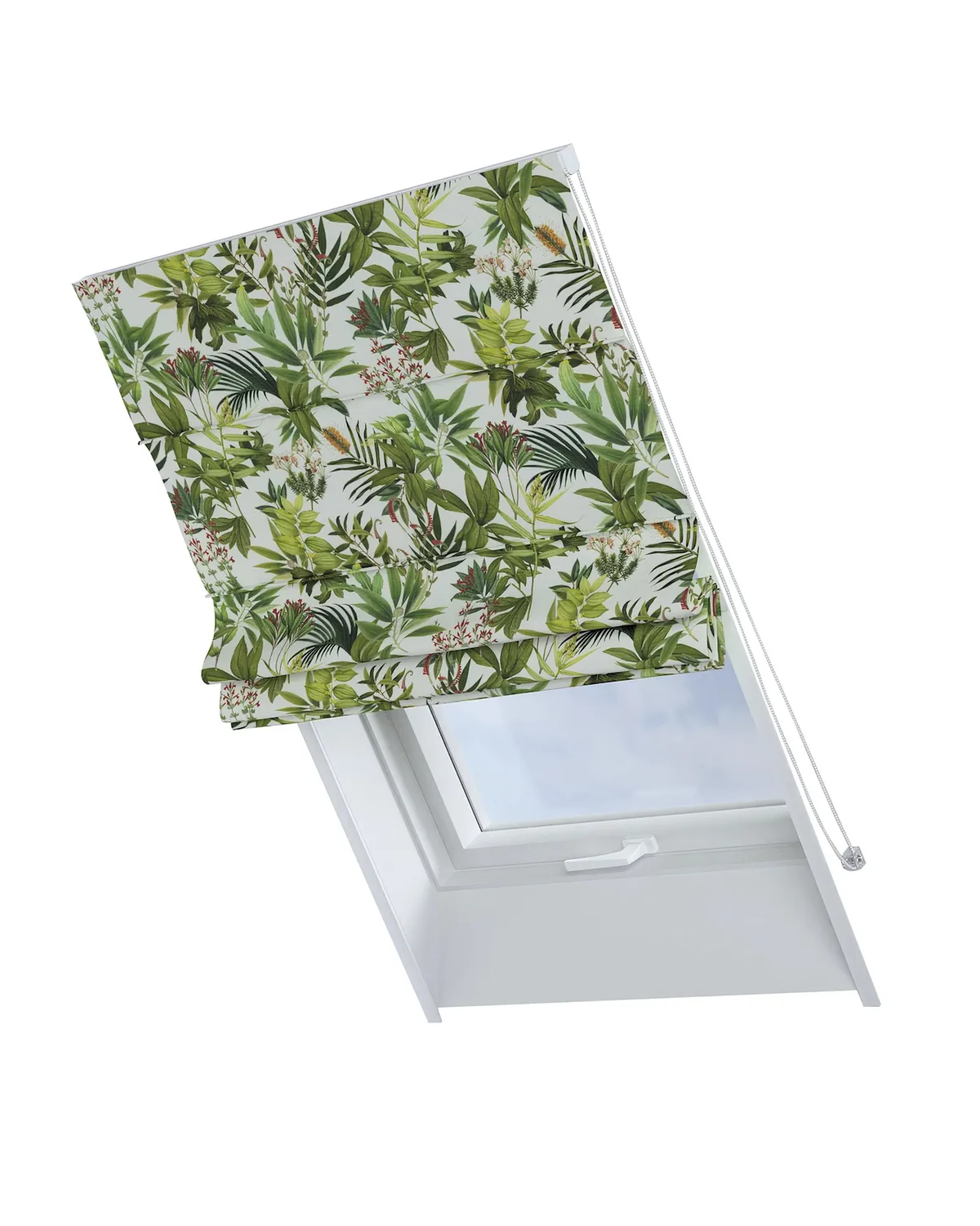 Dachfenster-Raffrollo Rimini Farbe grün Stoff gemustert van Dekoria – productfoto