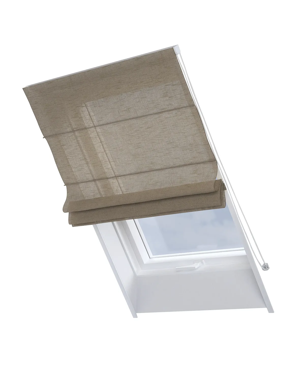Dachfenster-Raffrollo Rimini Farbe grün Stoff halbtransparent, strukturiert de Dekoria – photo du produit