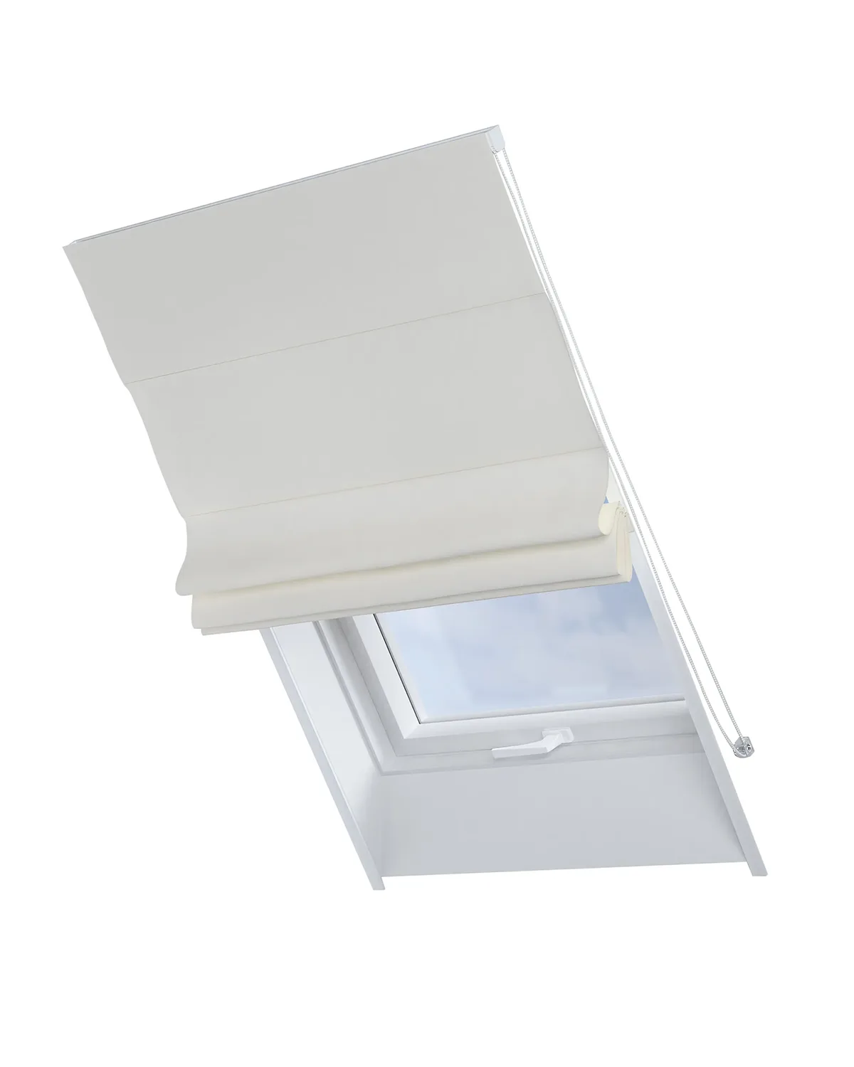 Dachfenster-Raffrollo Rimini Farbe weiß by Dekoria – product photo