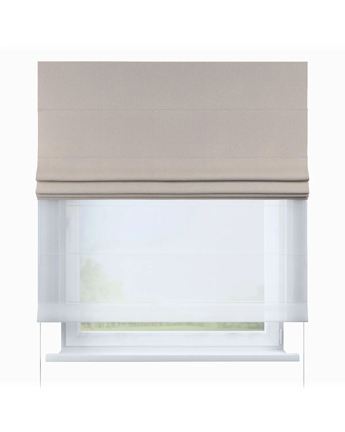 Doppelraffrollo Duo Farbe beige Stoff verdunkelnd de Dekoria – photo du produit