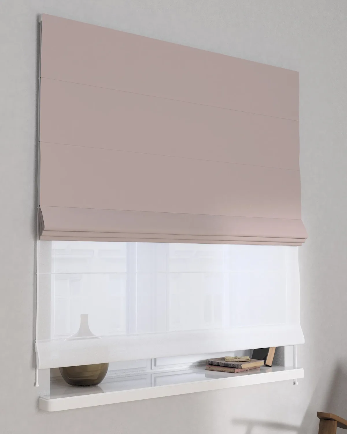 Doppelraffrollo Duo Farbe beige Stoff verdunkelnd de Dekoria – photo du produit