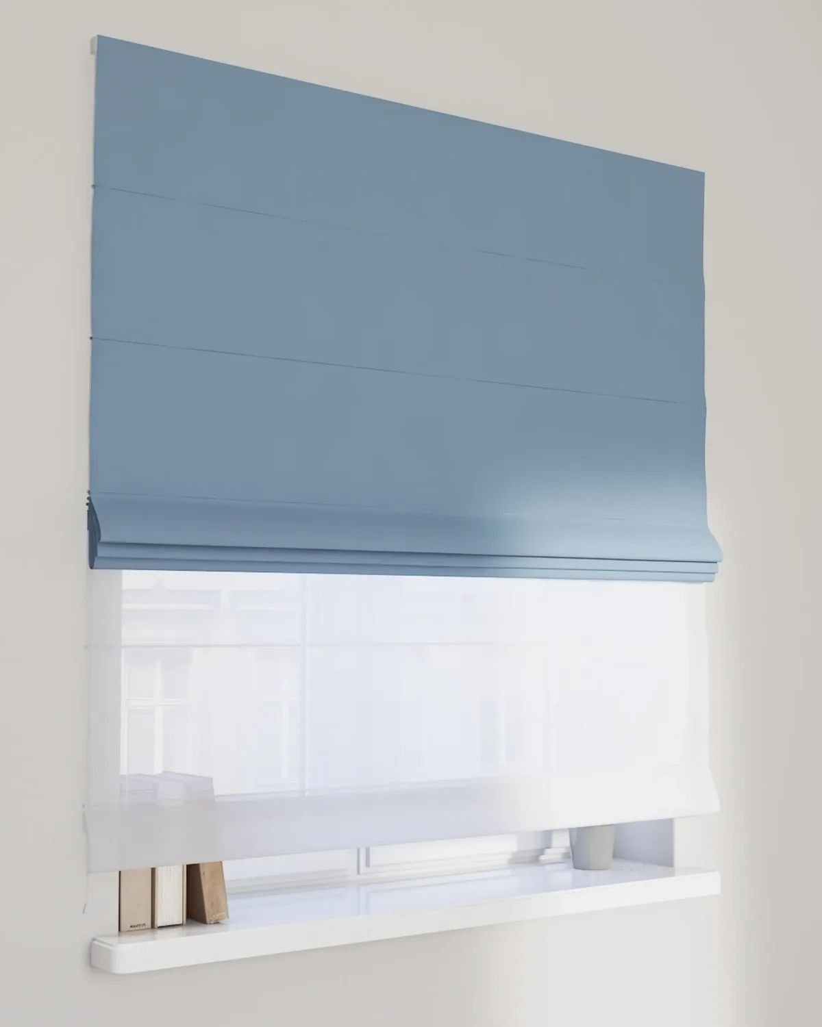 Doppelraffrollo Duo Farbe blau Stoff verdunkelnd de Dekoria – photo du produit