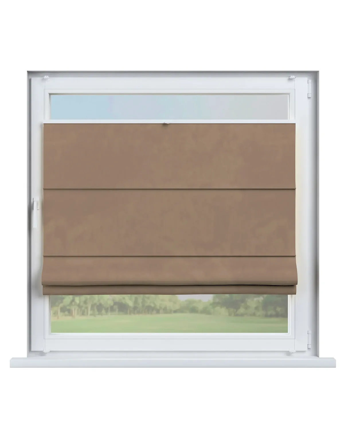 Flexibles Raffrollo Sizilien Farbe beige Stoff glänzend, samt de Dekoria – photo du produit