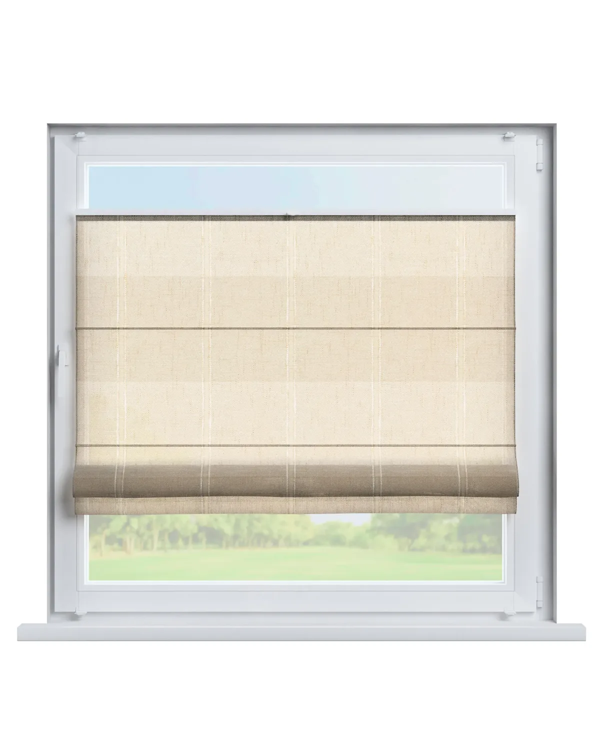 Flexibles Raffrollo Sizilien Farbe beige Stoff halbtransparent, strukturiert, gemustert by Dekoria – product photo