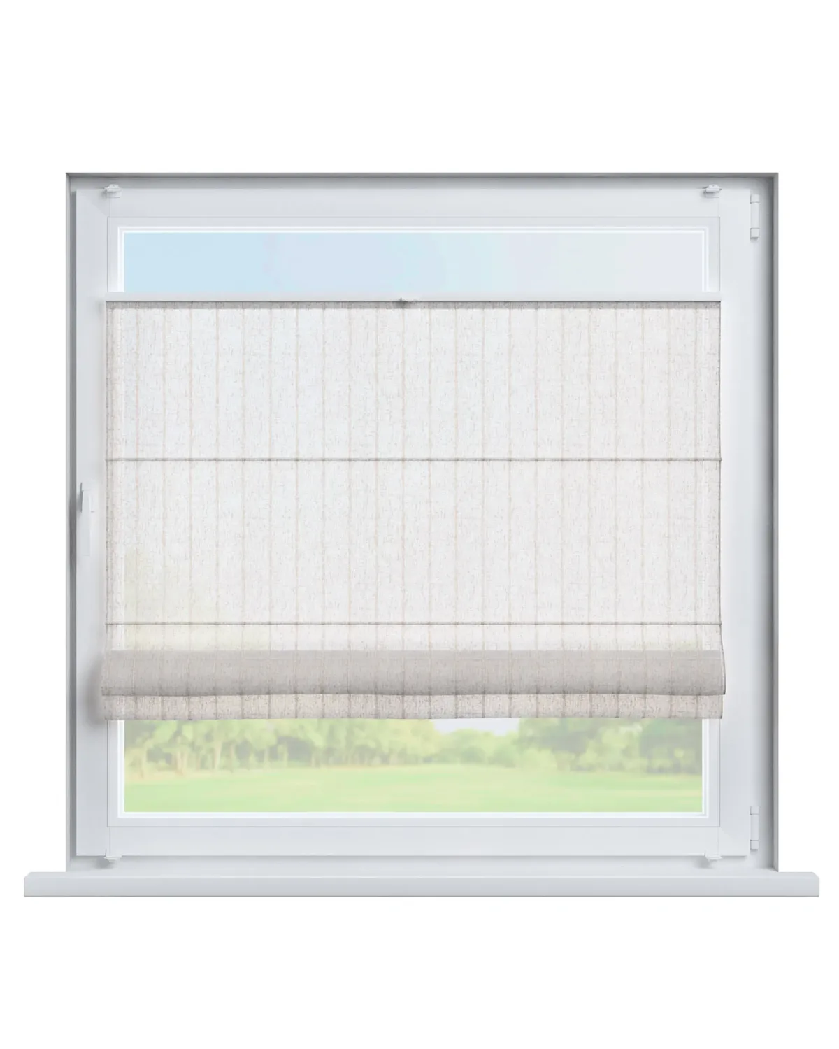 Flexibles Raffrollo Sizilien Farbe beige Stoff halbtransparent, strukturiert, gemustert de Dekoria – photo du produit