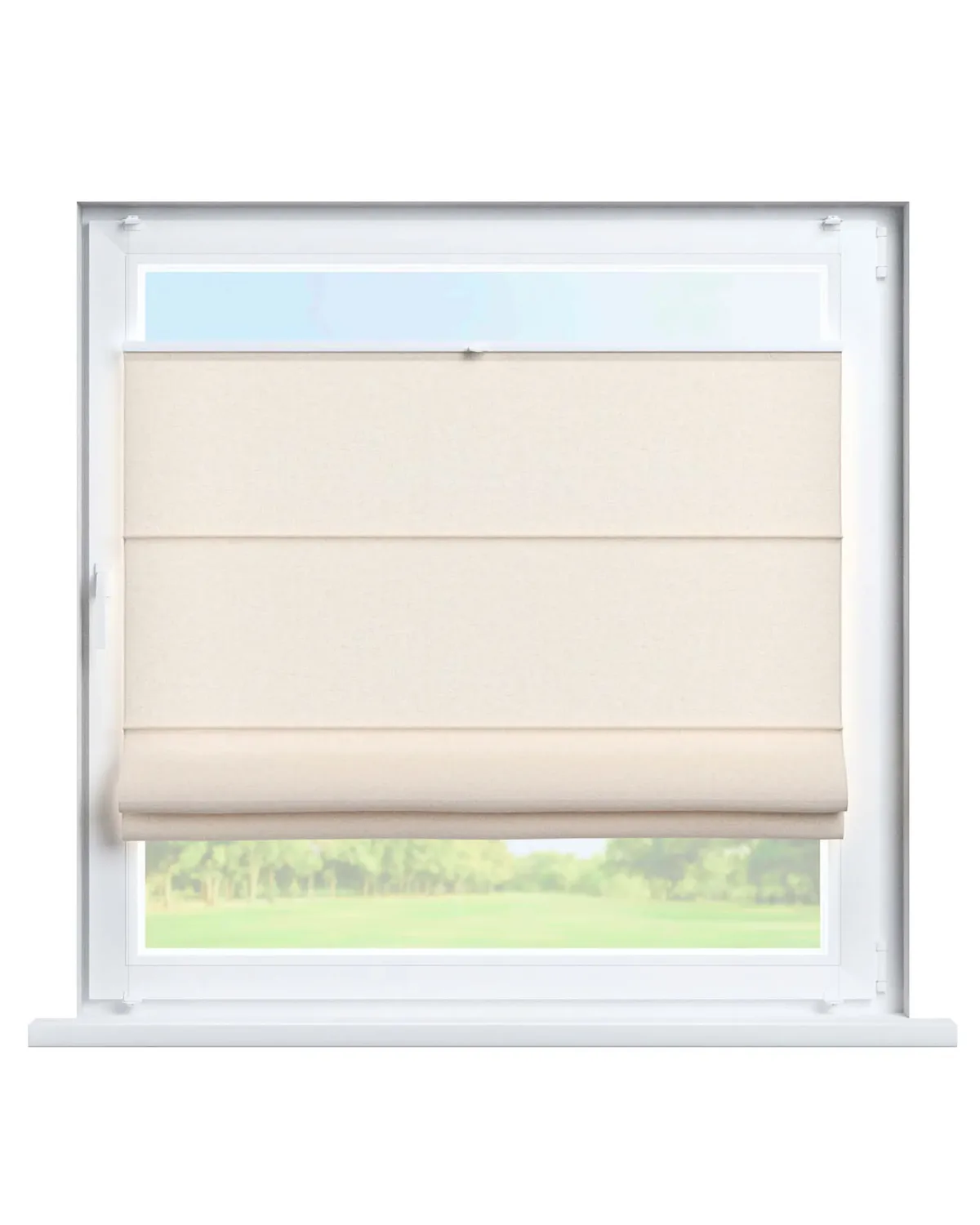Flexibles Raffrollo Sizilien Farbe beige Stoff strukturiert van Dekoria – productfoto