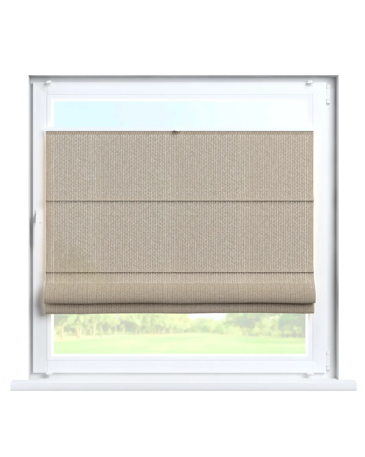 Flexibles Raffrollo Sizilien Farbe beige Stoff strukturiert by Dekoria – product photo