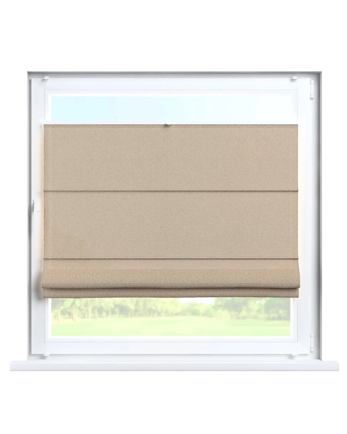 Flexibles Raffrollo Sizilien Farbe beige Stoff strukturiert van Dekoria – productfoto