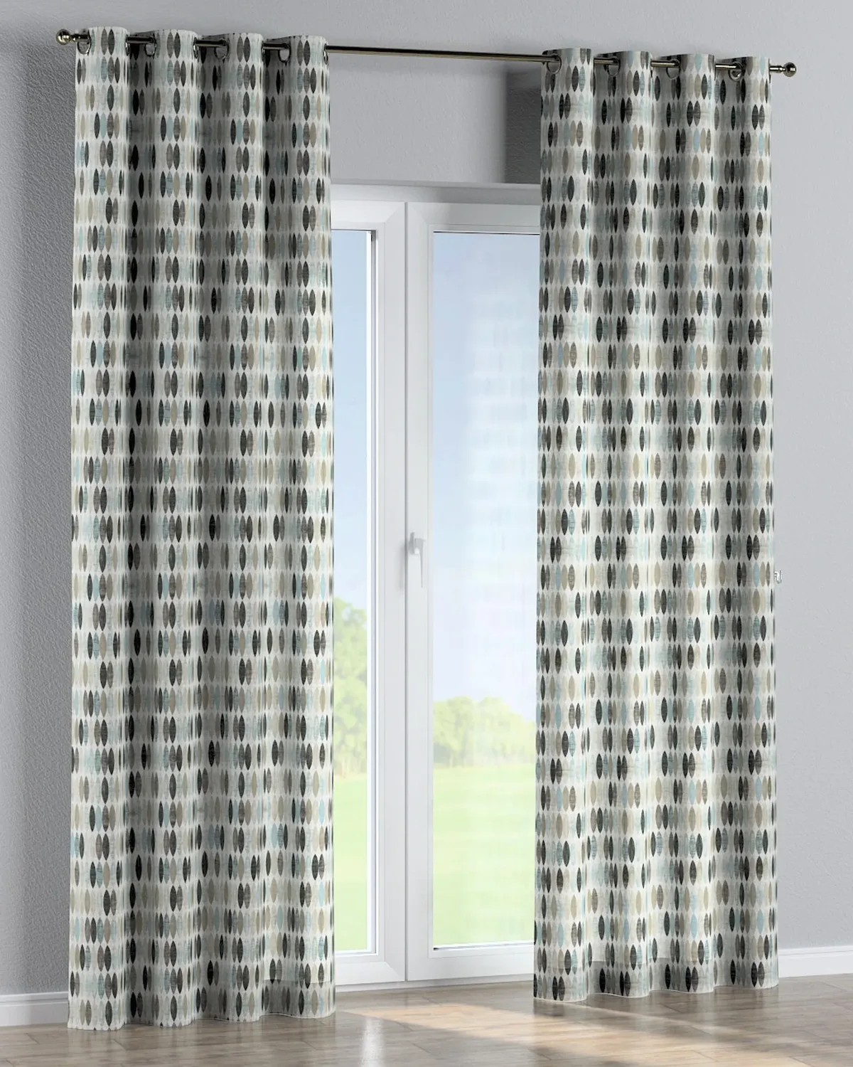 Ösenschal Farbe beige Stoff gemustert von Dekoria – Produktfoto