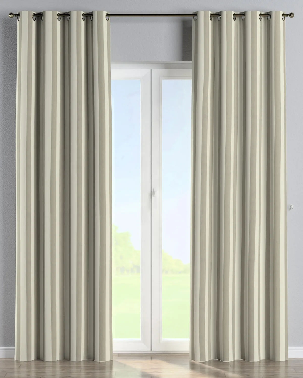Ösenschal Farbe beige Stoff gemustert von Dekoria – Produktfoto