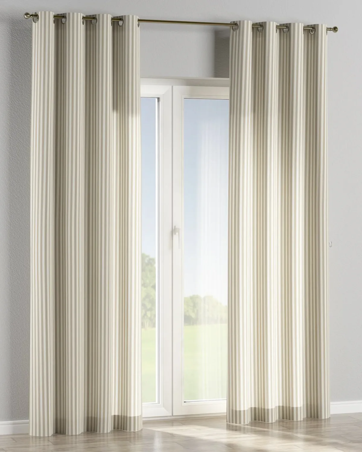 Ösenschal Farbe beige Stoff gemustert von Dekoria – Produktfoto