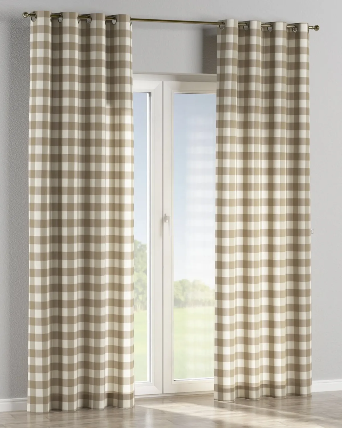 Ösenschal Farbe beige Stoff gemustert von Dekoria – Produktfoto