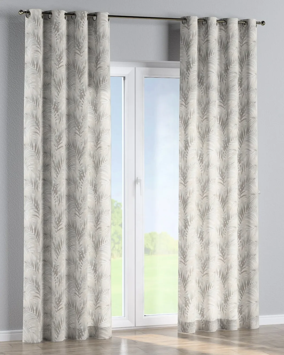 Ösenschal Farbe beige Stoff gemustert von Dekoria – Produktfoto
