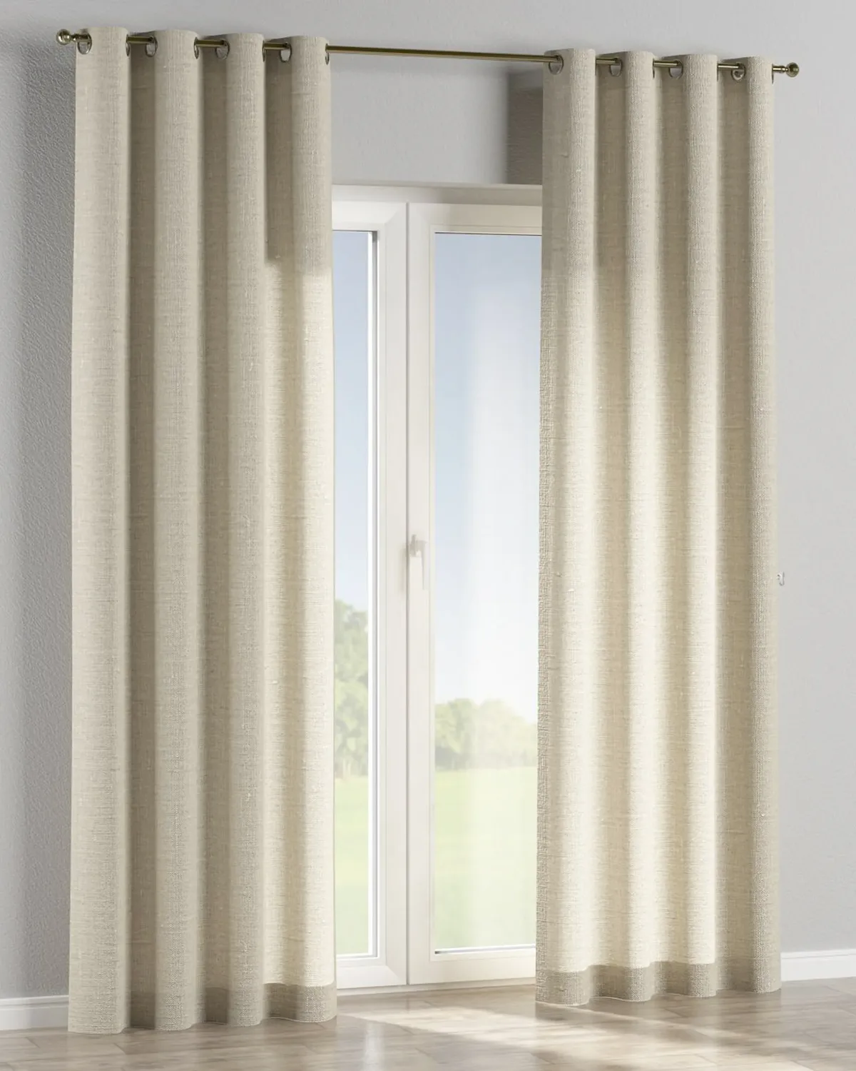 Ösenschal Farbe beige Stoff halbtransparent, strukturiert, aus leinen de Dekoria – photo du produit
