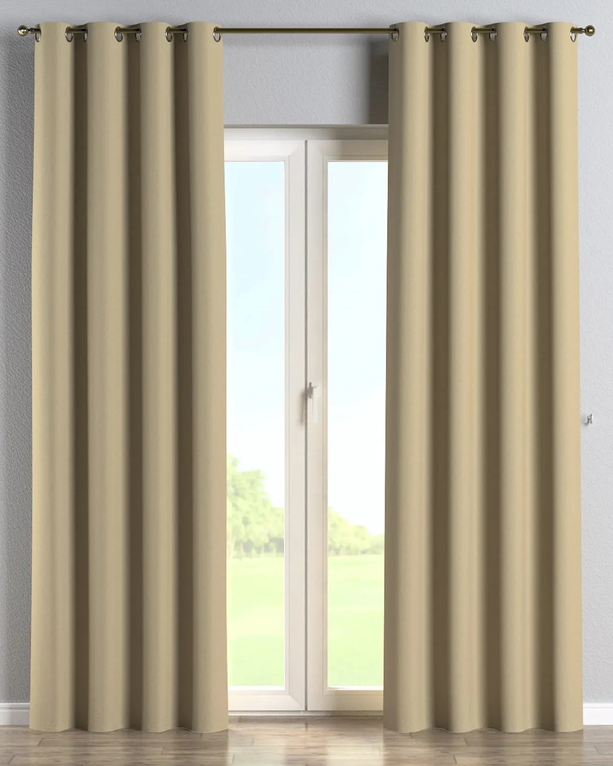 Ösenschal Farbe beige Stoff outdoor, strukturiert by Dekoria – product photo