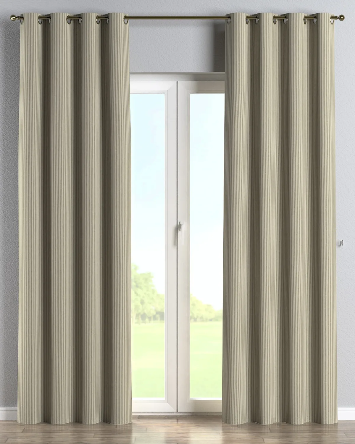 Ösenschal Farbe beige Stoff outdoor, strukturiert, gemustert de Dekoria – photo du produit