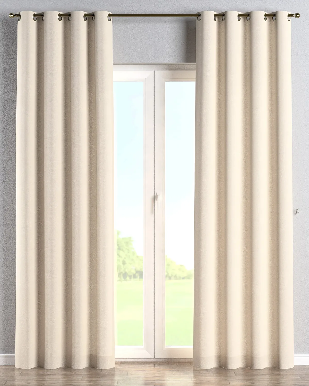 Ösenschal Farbe beige Stoff strukturiert by Dekoria – product photo