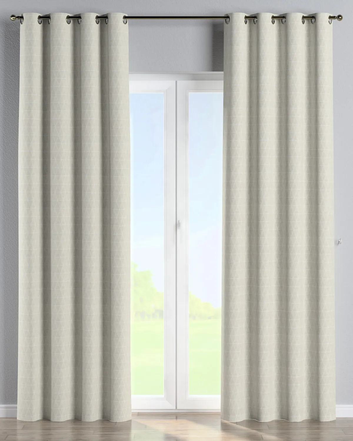 Ösenschal Farbe beige Stoff strukturiert, gemustert by Dekoria – product photo