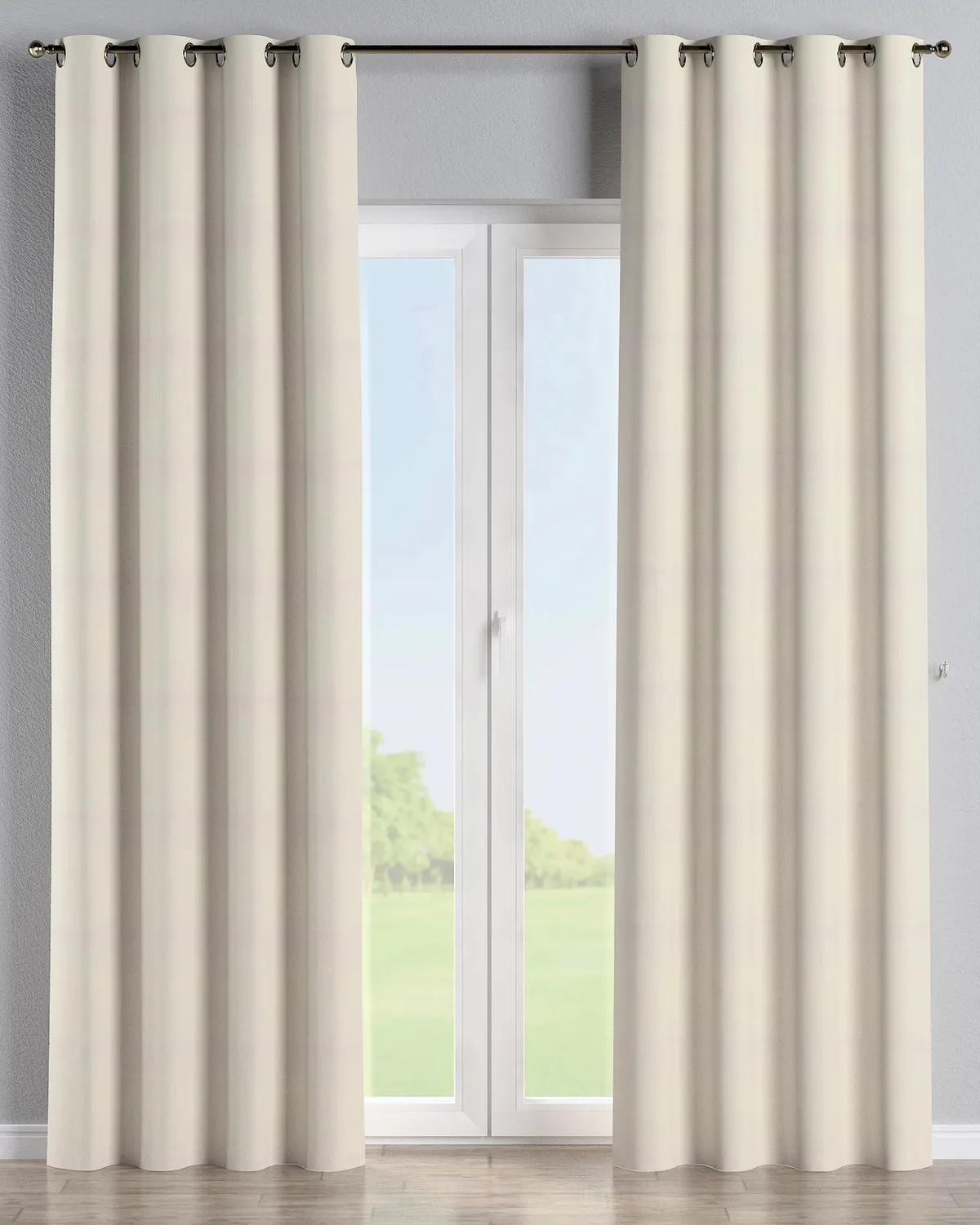 Ösenschal Farbe beige Stoff verdunkelnd von Dekoria – Produktfoto
