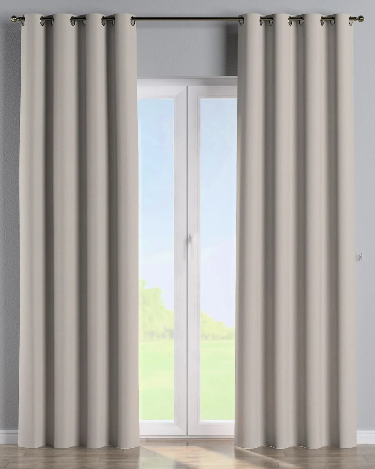 Ösenschal Farbe beige Stoff verdunkelnd de Dekoria – photo du produit