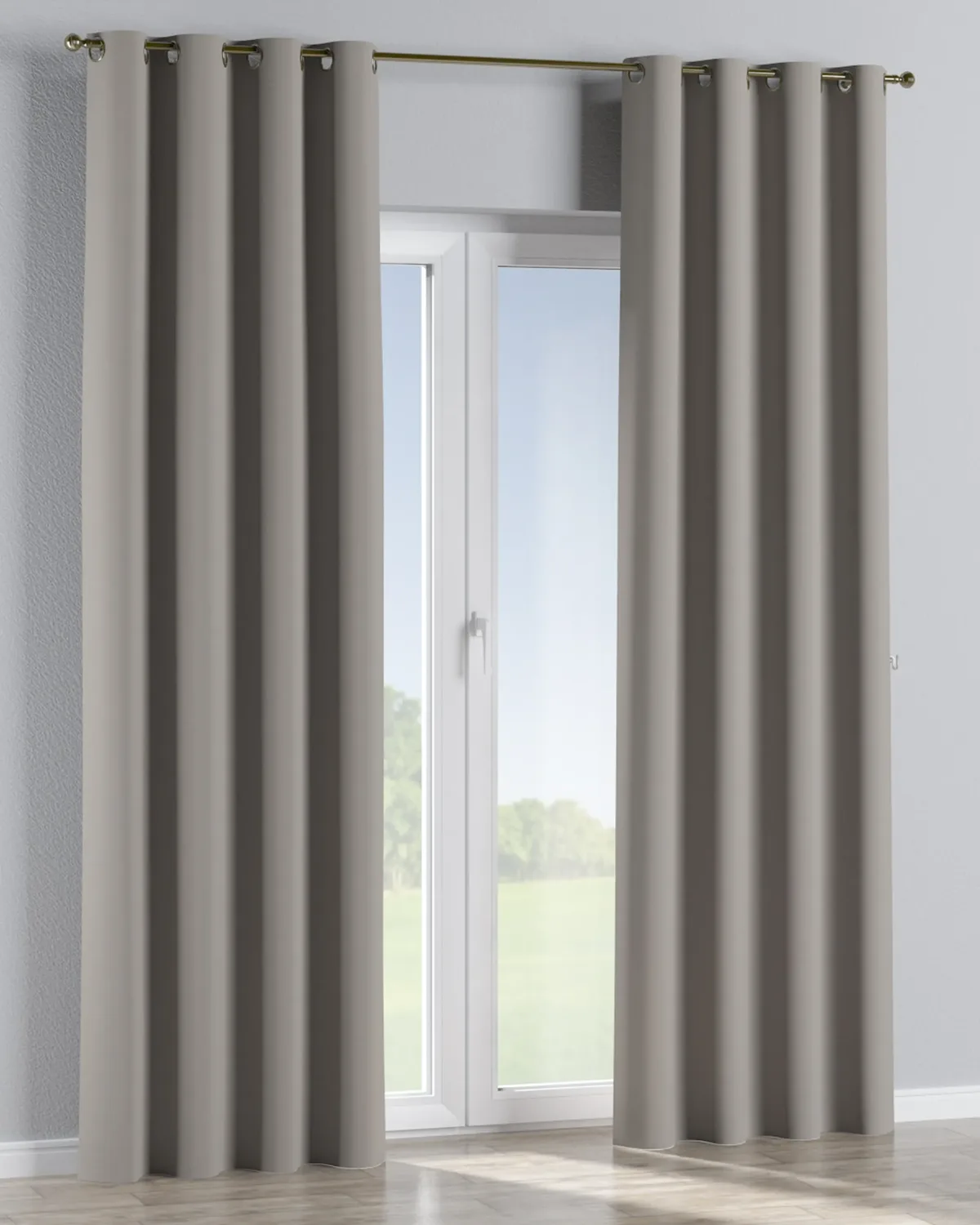 Ösenschal Farbe beige Stoff verdunkelnd de Dekoria – photo du produit