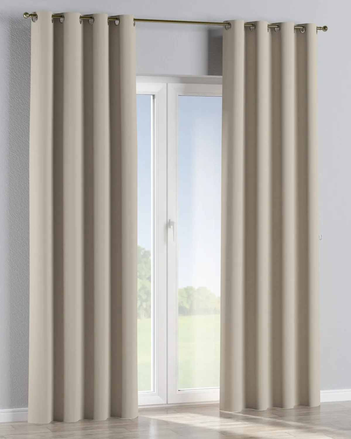 Ösenschal Farbe beige Stoff verdunkelnd de Dekoria – photo du produit
