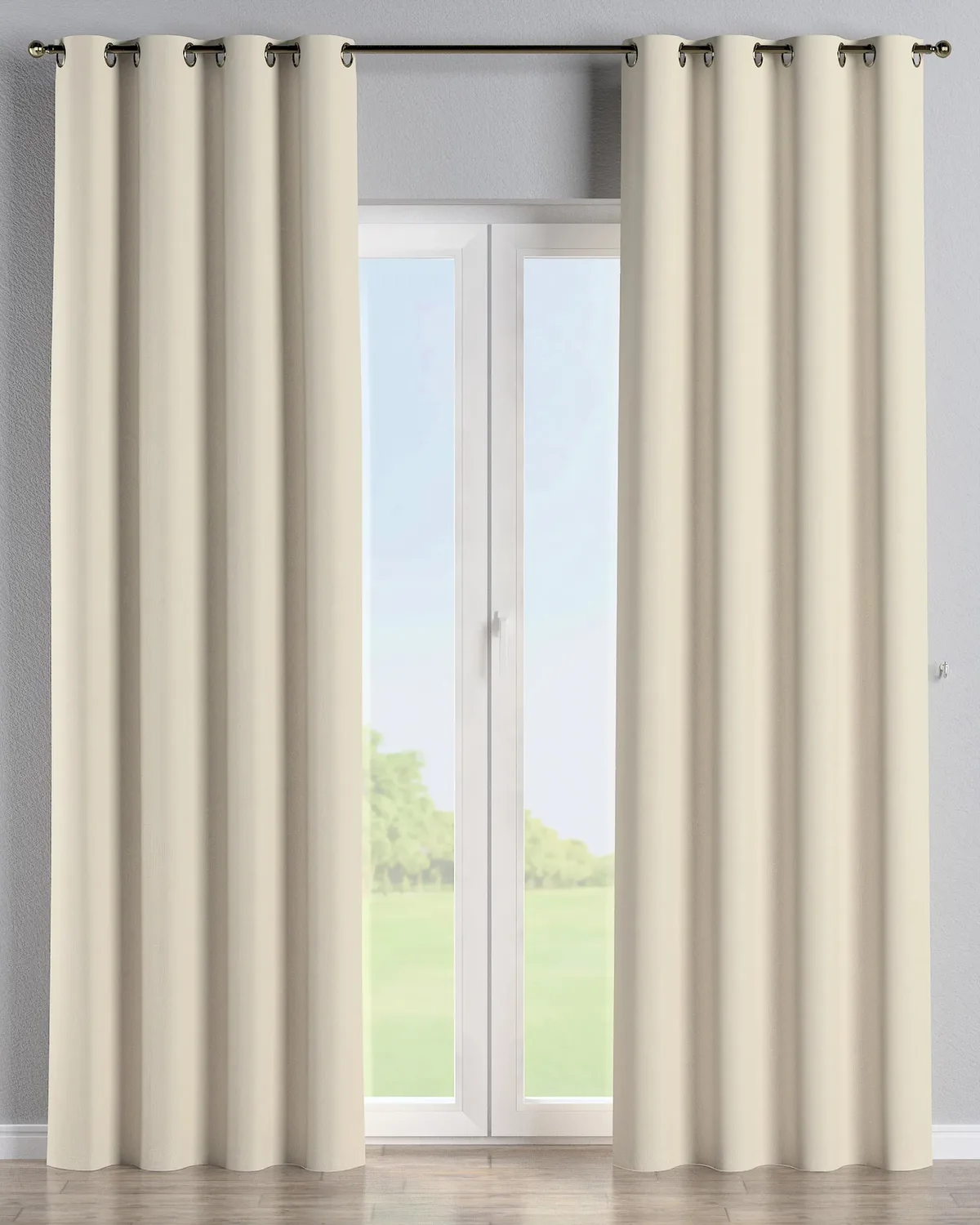 Ösenschal Farbe beige Stoff verdunkelnd van Dekoria – productfoto