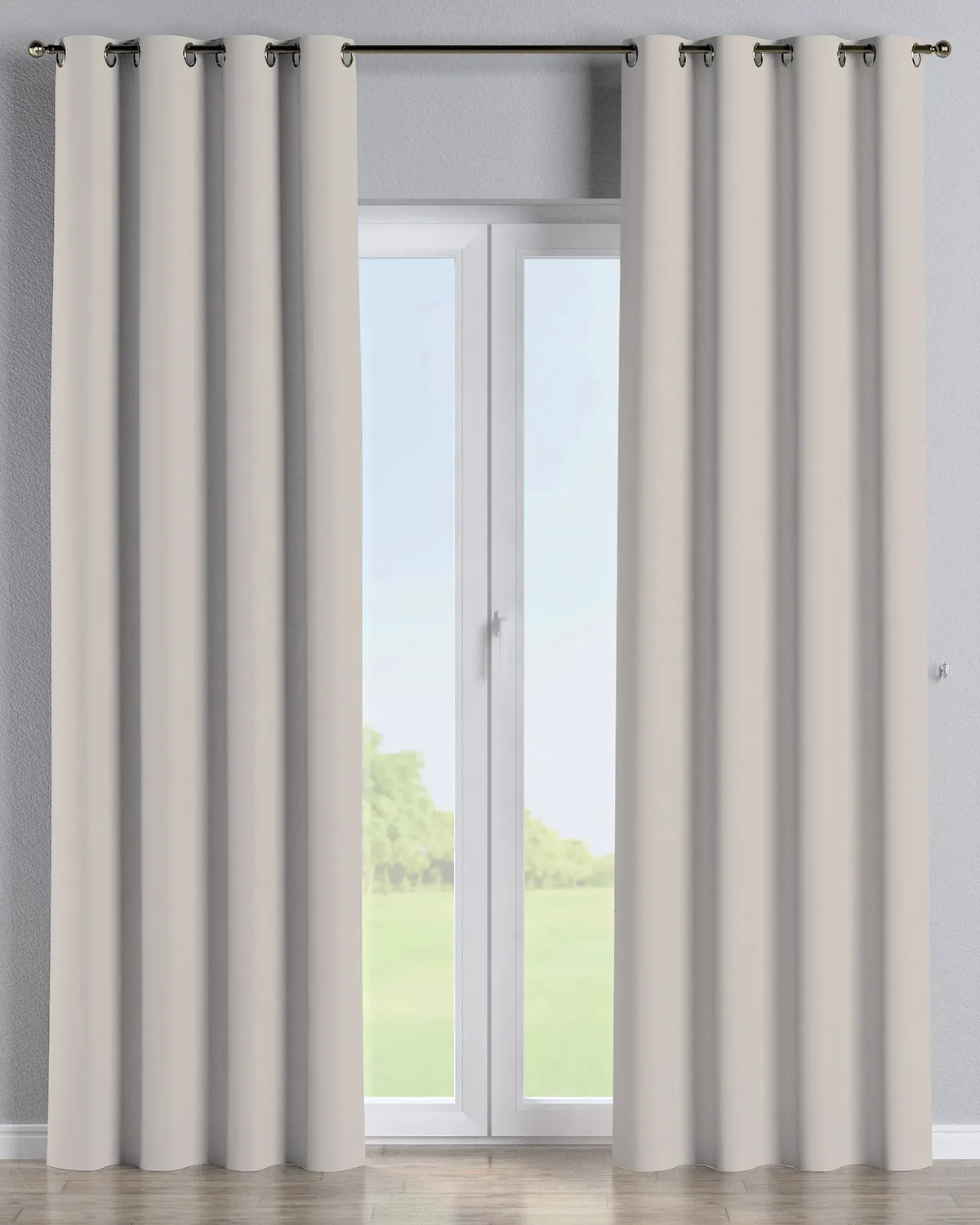 Ösenschal Farbe beige Stoff verdunkelnd van Dekoria – productfoto