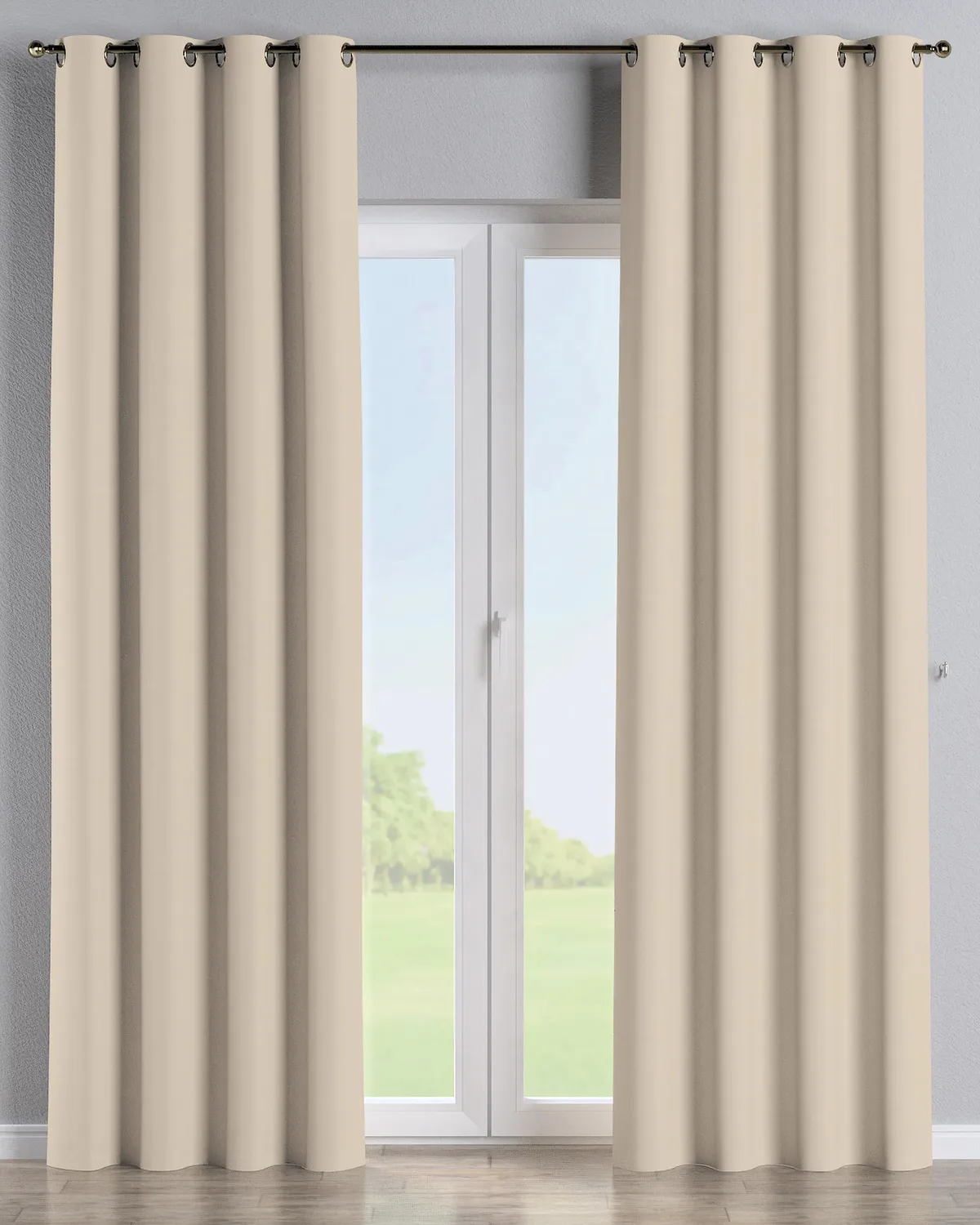 Ösenschal Farbe beige Stoff verdunkelnd de Dekoria – photo du produit