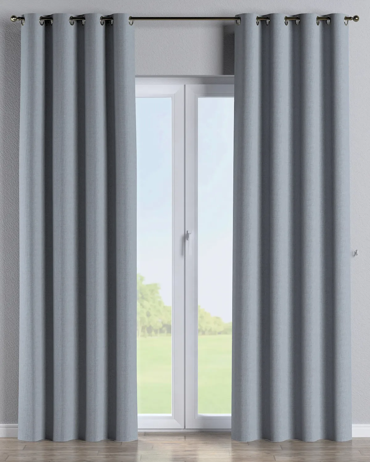 Ösenschal Farbe blau Stoff strukturiert, verdunkelnd de Dekoria – photo du produit