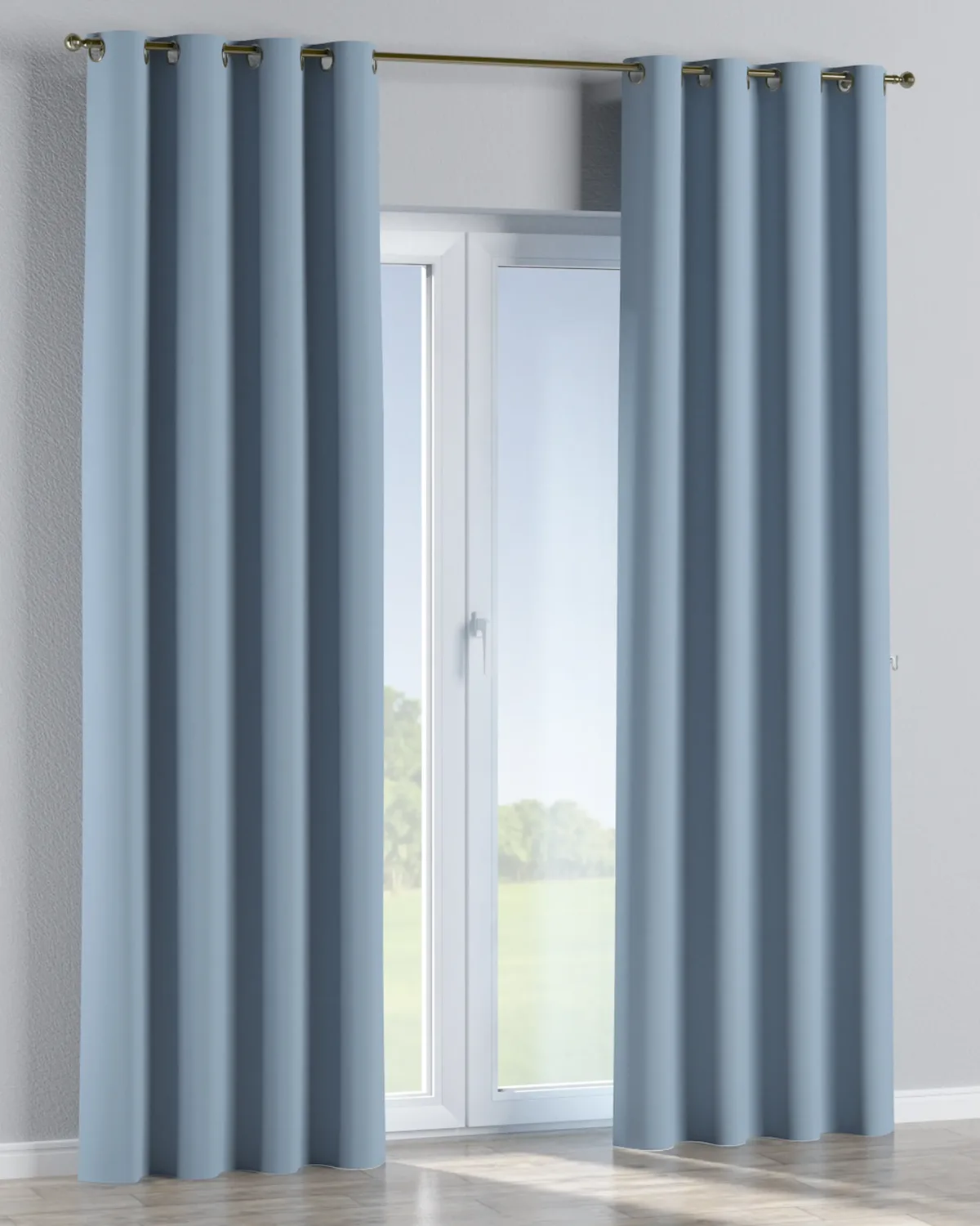 Ösenschal Farbe blau Stoff verdunkelnd van Dekoria – productfoto